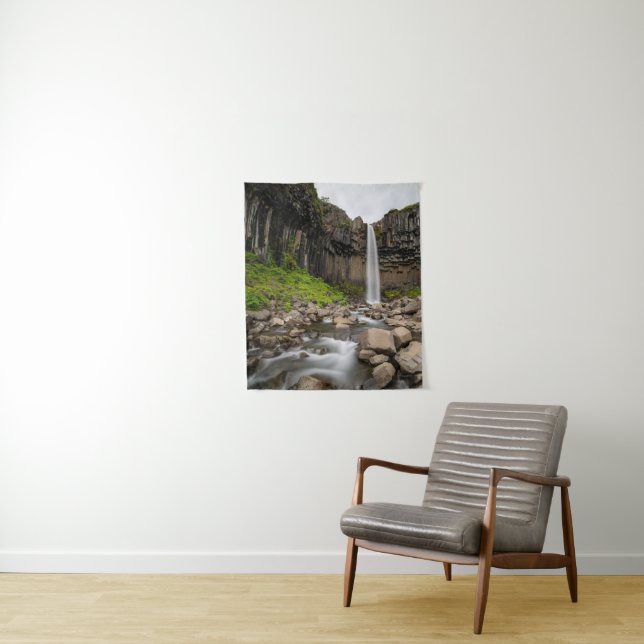 Waterfalls | Svartifoss Waterfall, South Iceland Tapestry (In Situ)