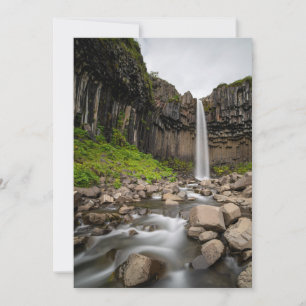 Waterfalls Svartifoss Waterfall, South Iceland Thank You Card