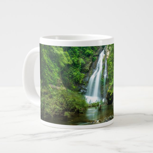 Waterfalls | Tamnung Waterfall, Phuket Thailand Large Coffee Mug (Front Left)