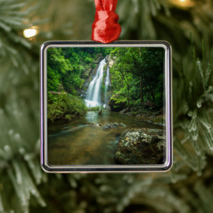 Waterfalls Tamnung Waterfall, Phuket Thailand Metal Tree Decoration