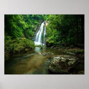 Waterfalls   Tamnung Waterfall, Phuket Thailand Poster