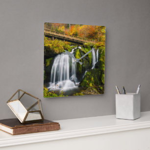 Waterfalls   Triberg Waterfalls, Germany Square Wall Clock