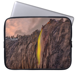 WATERFALLS UNDER WHITE SKIES LAPTOP SLEEVE