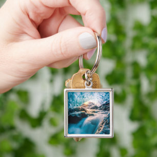 Waterfalls   Vatnajokull Glacier, Eastern Iceland Key Ring