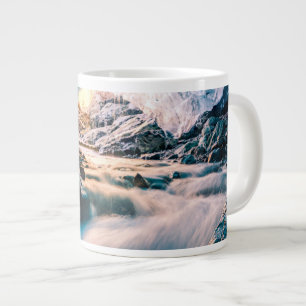 Waterfalls   Vatnajokull Glacier, Eastern Iceland Large Coffee Mug
