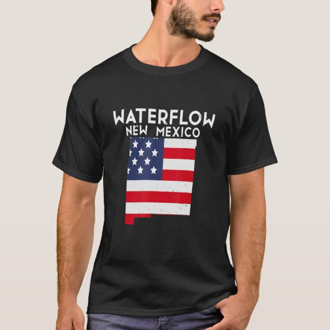 WATERFLOW USA State America Travel New Mexican New T-Shirt (Front)