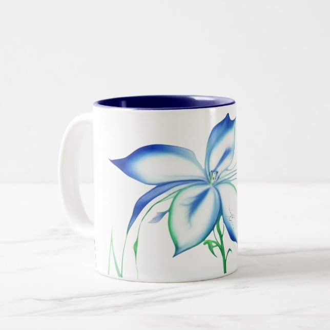 Waterflower 2 Two-Tone coffee mug (Front Left)