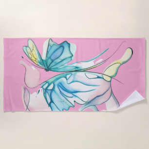Waterfly 2 beach towel