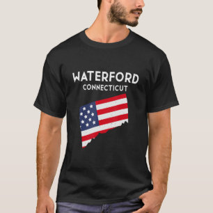 Waterford Connecticut USA State America Travel Con T-Shirt