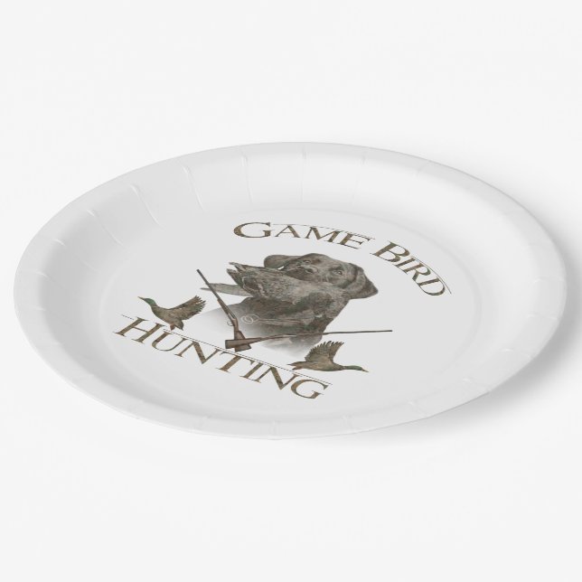  Waterfowl  , Game Bird Hunting T-Shirt Trucker Ha Paper Plate (Angled)