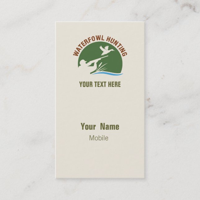 Waterfowl Hunting Business Card (Front)