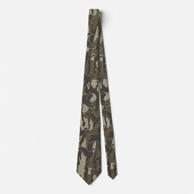 Waterfowl Hunting Camo Duck Hunters  Tie (Front)