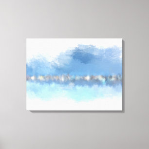 "Waterfront" 24" x 18" abstract modern art Canvas Print