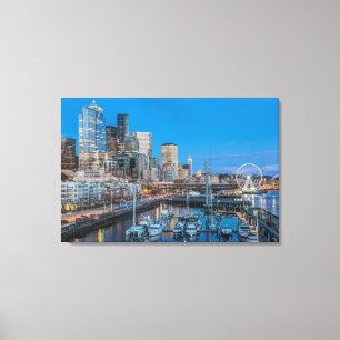 Waterfront and Downtown Canvas Print