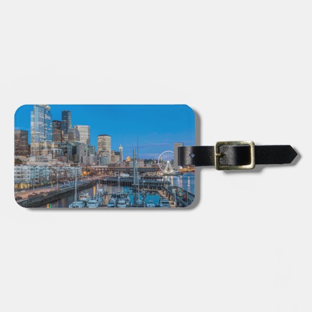 Waterfront and Downtown Luggage Tag (Front Horizontal)
