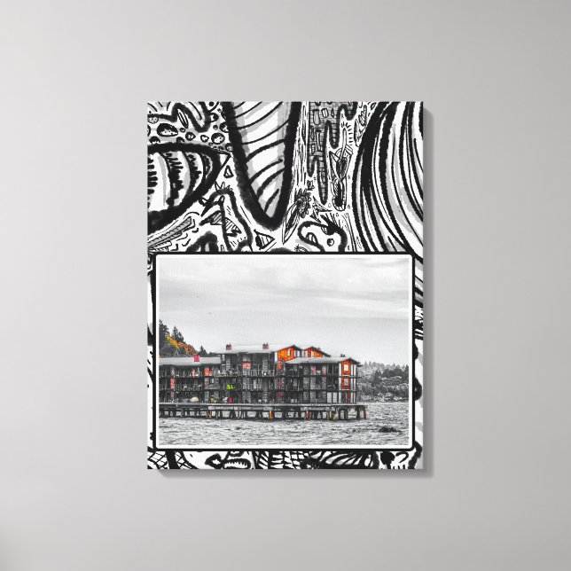Waterfront Apartments Canvas Print (Front)