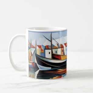 Waterfront Cubism Coffee Mug