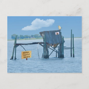 Waterfront Home Funny Postcard