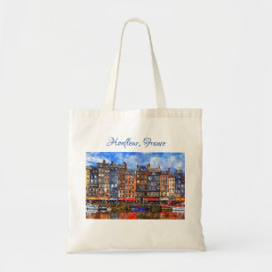 Waterfront of Honfleur harbour in Normandy, France Tote Bag