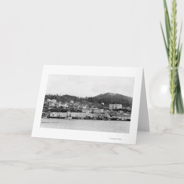 Waterfront View of Ketchikan, Alaska Photograph Card (Front)