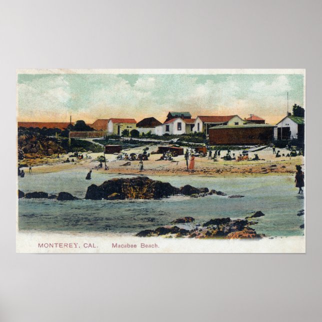Waterfront View of Macabee BeachMonterey, CA Poster (Front)