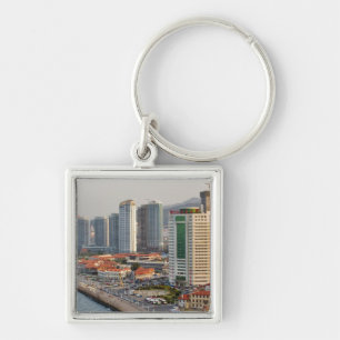 Waterfront with Yantai city skyline, Shandong Key Ring