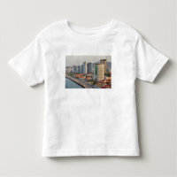 Waterfront with Yantai city skyline, Shandong