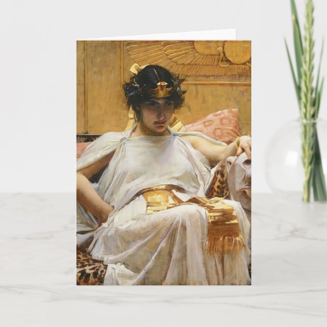 Waterhouse Cleopatra Greeting Card (Front)