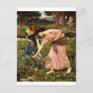 Waterhouse-gather_ye_rosebuds-1909. Postcard