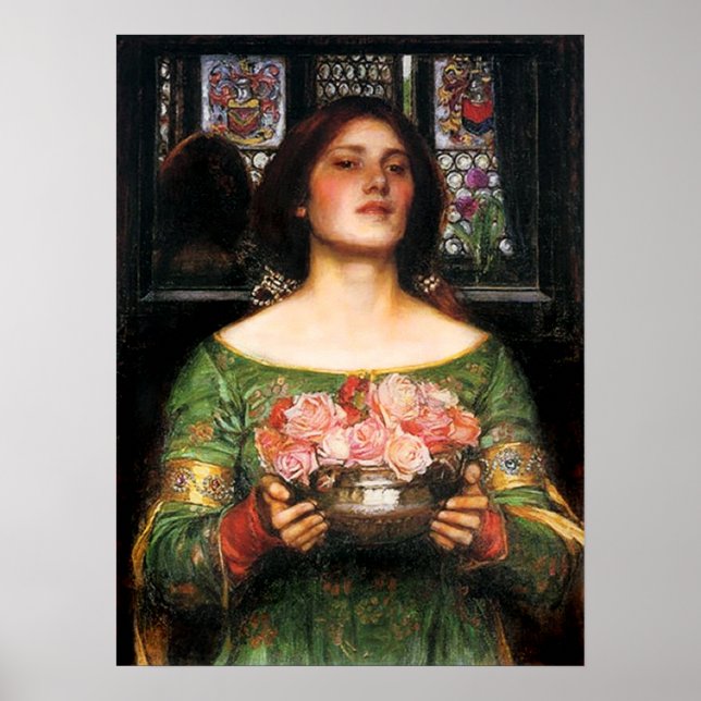 Waterhouse Gather Ye Rosebuds Poster (Front)