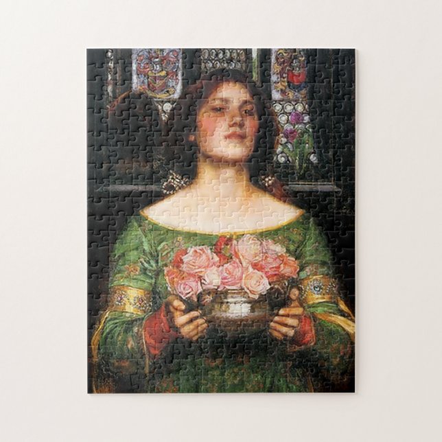 Waterhouse Gather Ye Rosebuds Puzzle (Vertical)