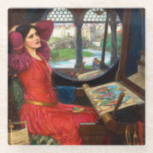 Waterhouse I Am Half-Sick of Shadows Glass Coaster