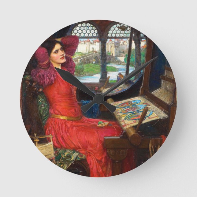 Waterhouse I Am Half-Sick of Shadows Round Clock (Front)