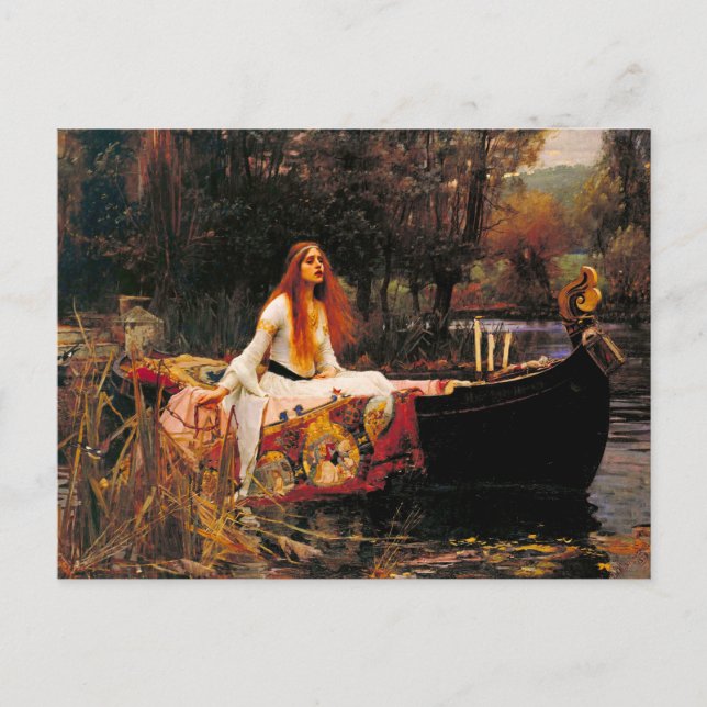Waterhouse Lady of Shalott Holiday Postcard (Front)