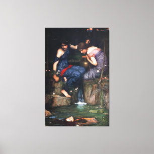 WATERHOUSE - NYMPHS FINDING THE HEAD OF ORPHEUS - CANVAS PRINT