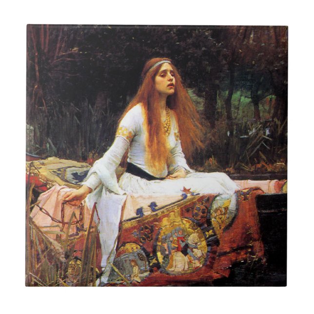 Waterhouse The Lady of Shalott Tile (Front)