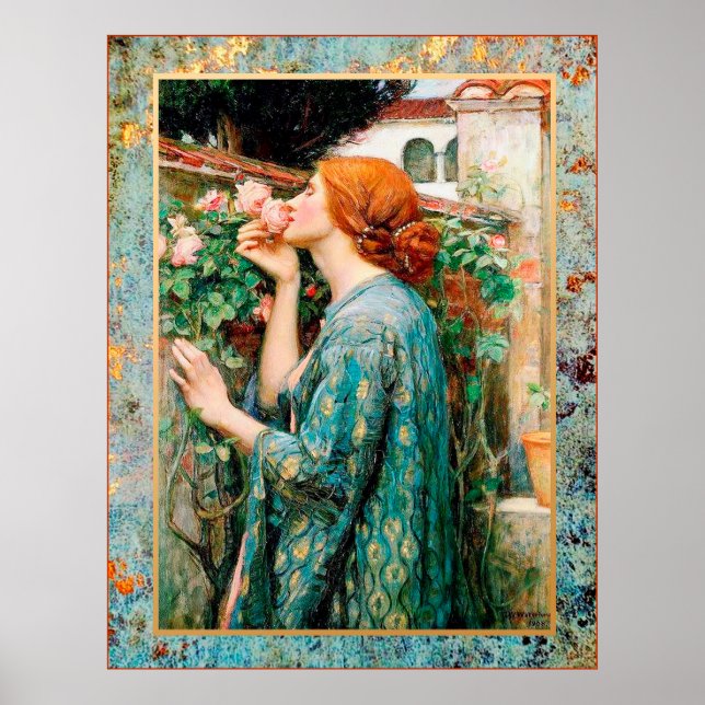 Waterhouse - The Soul of a Rose -1908 Poster (Front)