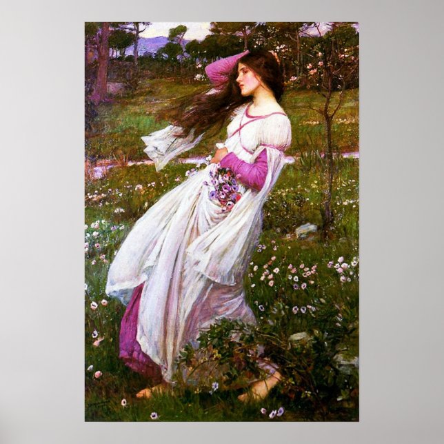 Waterhouse Windflowers Poster (Front)