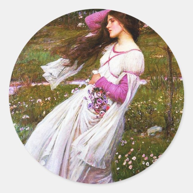 Waterhouse Windflowers Stickers (Front)