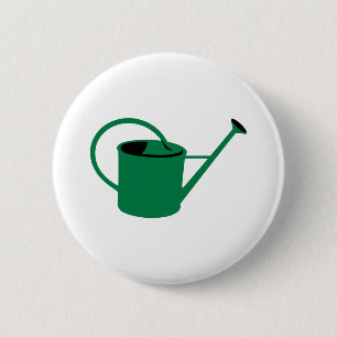 Watering can 6 cm round badge