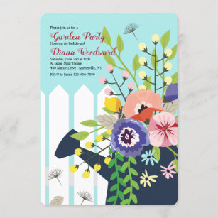Watering Can Blossoms Invitation