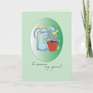 Watering Can Planter Birthday Card