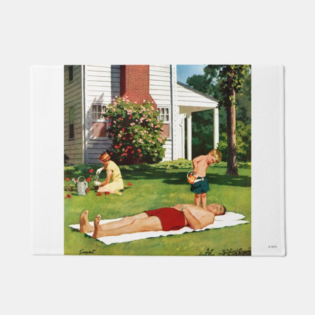 Watering Father Doormat (Front)