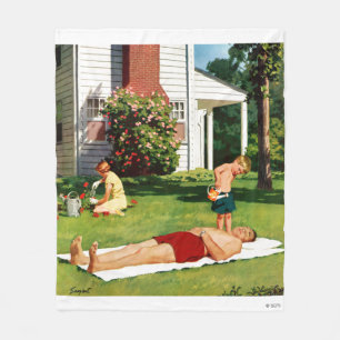 Watering Father Fleece Blanket