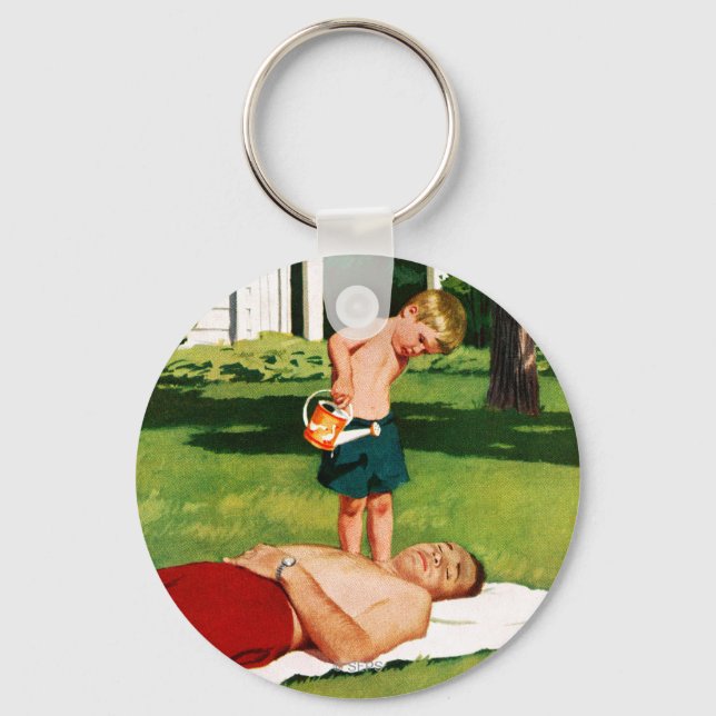 Watering Father Key Ring (Front)