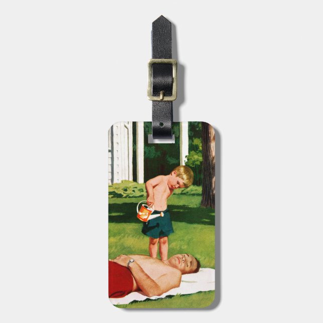 Watering Father Luggage Tag (Front Vertical)