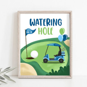 Watering Hole Golf Par-Tee Boy Birthday Sign