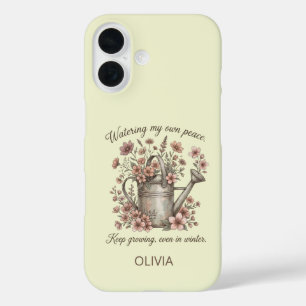 Watering My Own Peace Vintage Floral Botanical iPhone 16 Case