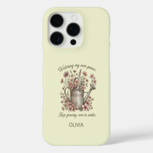 Watering My Own Peace Vintage Floral Botanical iPhone 16 Pro Case