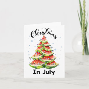 Waterlemon Christmas Tree Christmas In July Summer Card